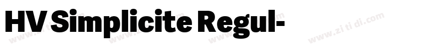 HV Simplicite Regul字体转换